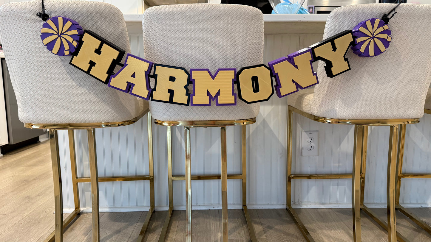3D-Printed Chair or Wagon Name Charms